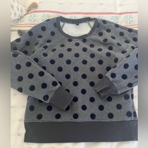 J crew sweatshirt with velvet polka dots. Small